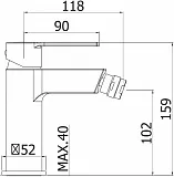Смеситель Cezares Ovest OVEST-BSM1-01-W0 для биде фото 2