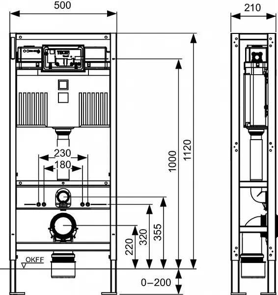 Инсталляция для унитаза TECE Profil 9500393 фото 2