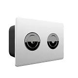 Кнопка смыва Point Венера PN44072WC двухцветная: белая, хром фото 1