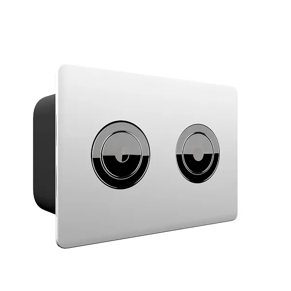 Кнопка смыва Point Венера PN44072WC двухцветная: белая, хром фото 1