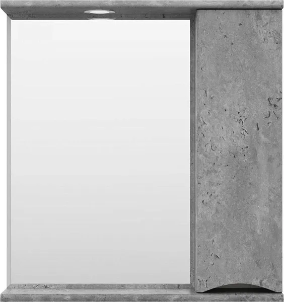 Зеркало Misty Атлантик 70x74 П-Атл-4070-050П правое с полочкой и подсветкой фото 2