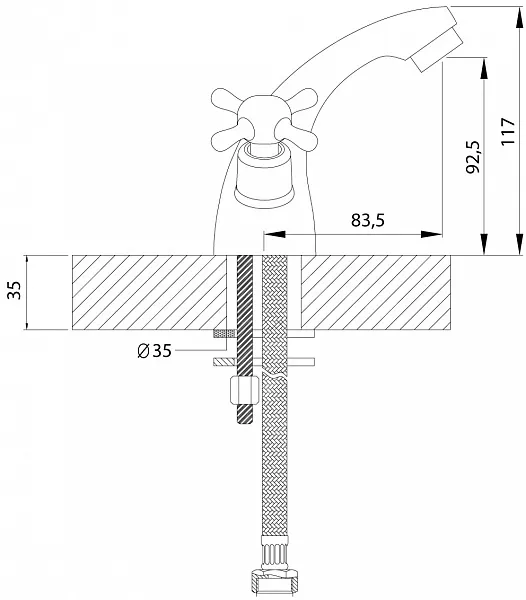 Смеситель Rossinka H H02-61 для раковины фото 3
