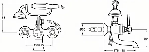 Смеситель Jacob Delafon Cleo 1889 E24313-CP для ванны с душем фото 5