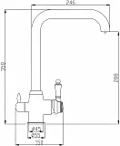 Смеситель Steel Hammer SH 725 BLACK BR для кухонной мойки фото 2