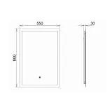 Зеркало Comforty Эдельвейс 55x80 00-00014239CF с подсветкой фото 2