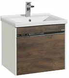 Тумба с раковиной Акватон Капри 60 темное дерево подвесная фото 1