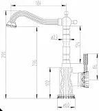 Смеситель ZorG Antic A 109K-BR для кухонной мойки фото 3