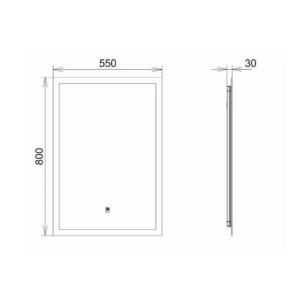 Зеркало Comforty Эдельвейс 55x80 00-00014239CF с подсветкой фото 2