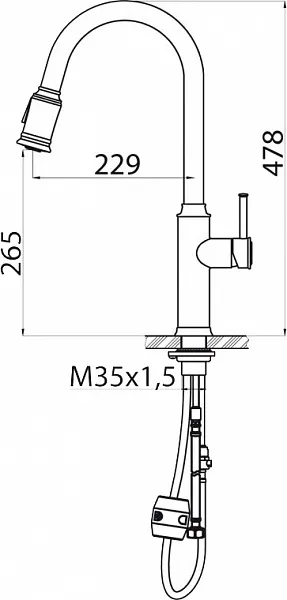 Смеситель BelBagno BB-LAM58-IN для кухонной мойки фото 2