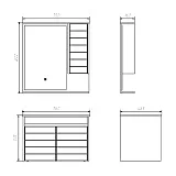 Зеркало Comforty Кемер 75x80 00-00014147CF правая с подсветкой с полочкой фото 2