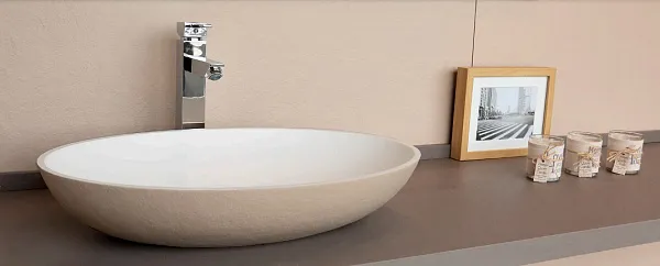 Раковина Acquabella On-Top Oval 58 см LAVABO_ON-TOP_OVAL_SLATE_CREMA фото 2