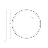 Зеркало Cezares Cadro 90x90 CZR-SPC-CADRO-900-LED-TCH-WARM с подсветкой c подогревом фото 9