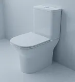 Унитаз-компакт Azario Iris AZ8353 напольный безободковый с микролифтом фото 2