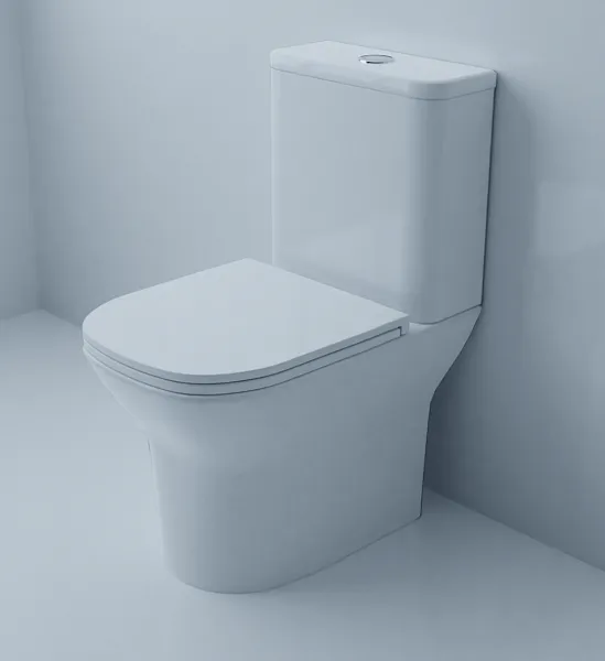 Унитаз-компакт Azario Iris AZ8353 напольный безободковый с микролифтом фото 2