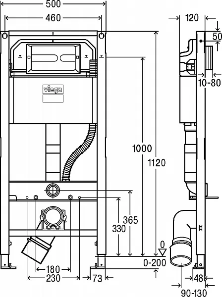Инсталляция для унитаза Viega Prevista 792862 фото 2