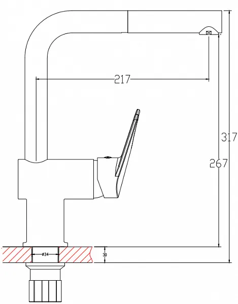 Смеситель Orange Flipo M23-009cr для кухонной мойки фото 2