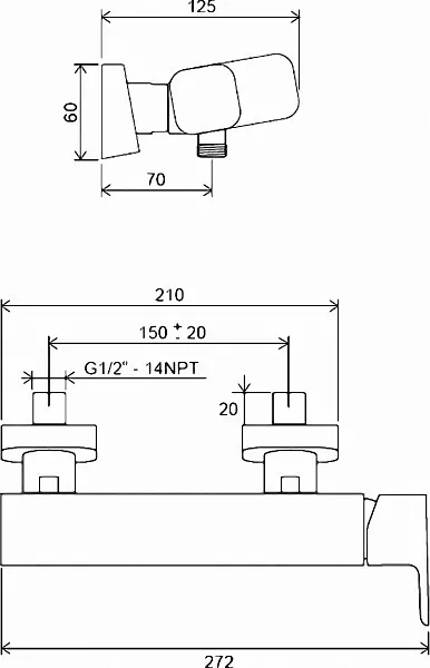 Смеситель Ravak 10° Free TD F 032.00/150 X070132 для душа фото 2