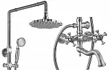 Душевая стойка ZorG Antic A 7002DS-SL фото 2