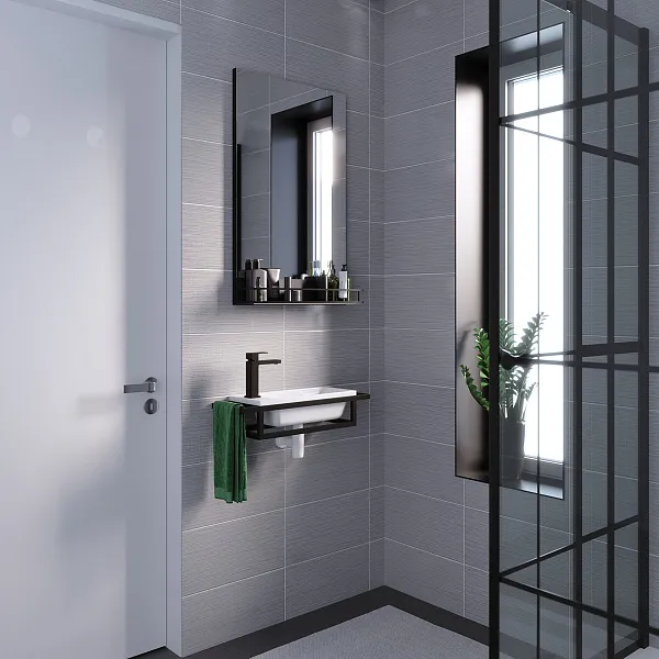 Зеркало Grossman Метрис 50x80 с полочкой фото 2