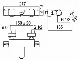 Термостат Nobili ABC AB87010/1CR для ванны с душем фото 2