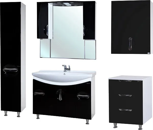 Тумба Bellezza Лагуна 50 черная фото 2