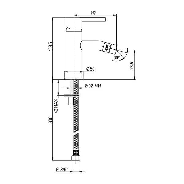 Смеситель для биде PAINI Brera 74CR304 фото 6