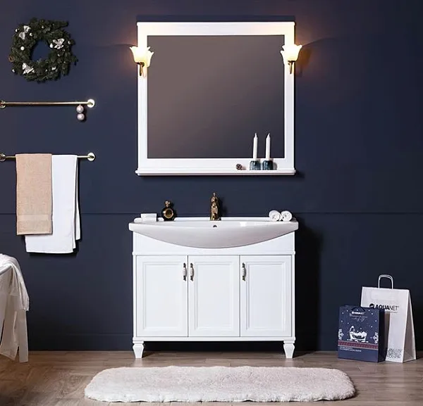 Зеркало Aquanet Валенса 102х100 238830 с полочкой фото 7