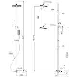 Душевая стойка Lemark Swan LM5462BG со смесителем фото 2