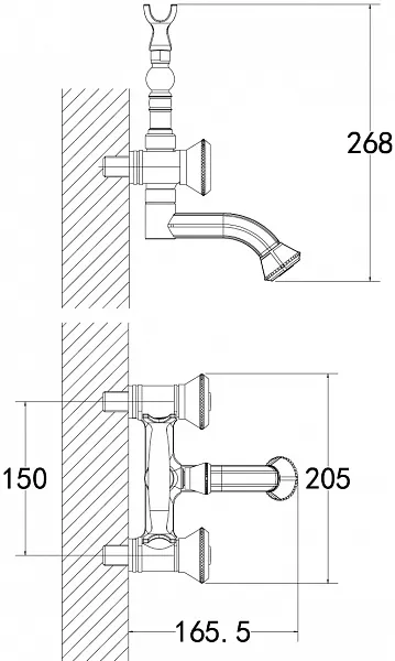 Смеситель Lemark Jasmine LM6614B для ванны с душем фото 2