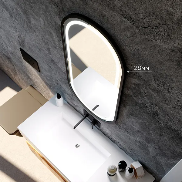 Зеркало Mixline Виола-лофт 100x50 4630104803847 с подсветкой фото 4