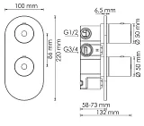 Душевой комплект WasserKRAFT A15030 Thermo встраиваемый фото 7