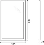Зеркало BelBagno 80x50 SPC-GRT-500-800-LED-BTN с подсветкой фото 10