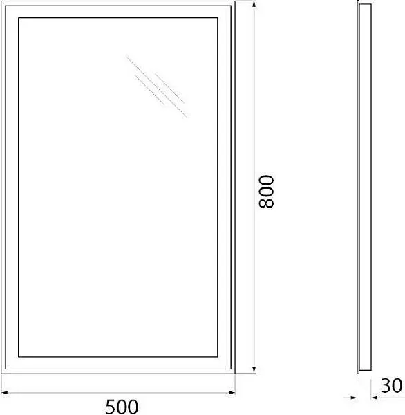 Зеркало BelBagno 80x50 SPC-GRT-500-800-LED-BTN с подсветкой фото 10