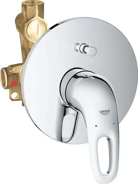 Смеситель Grohe Eurostyle 33637003 для ванны с душем с внутренней частью фото 2