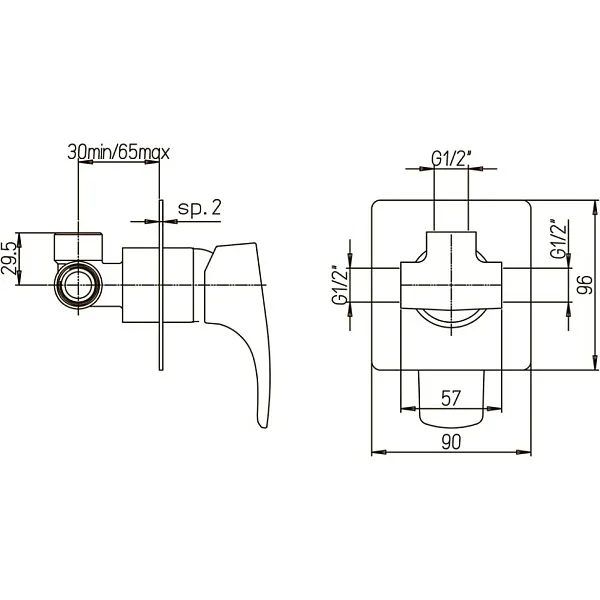 Встраиваемый смеситель PAINI Lady 89CR690 фото 3