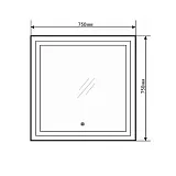 Зеркало Comforty Квадрат 75x75 00-00005258CF с подсветкой фото 3