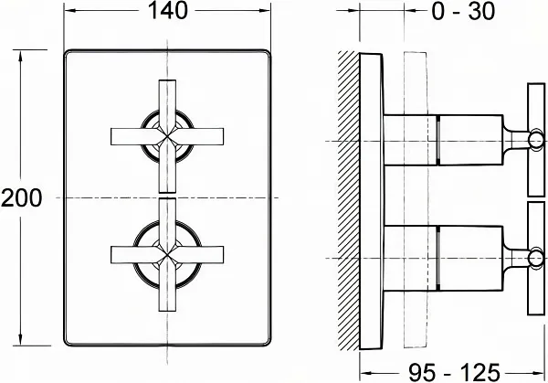 Термостат Jacob Delafon Modulo E98732-CP для душа фото 2
