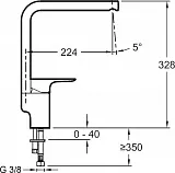 Смеситель Jacob Delafon Aleo E72360-CP для кухонной мойки фото 2