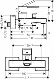 Смеситель Hansgrohe Vernis Shape 71450000 для ванны с душем фото 3
