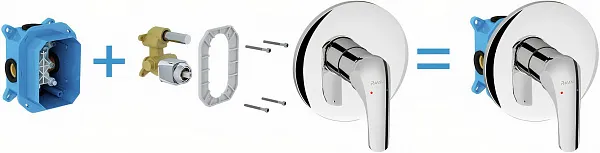 Смеситель Ravak Rosa RS 066.00 X070049 для душа с внутренней частью фото 2