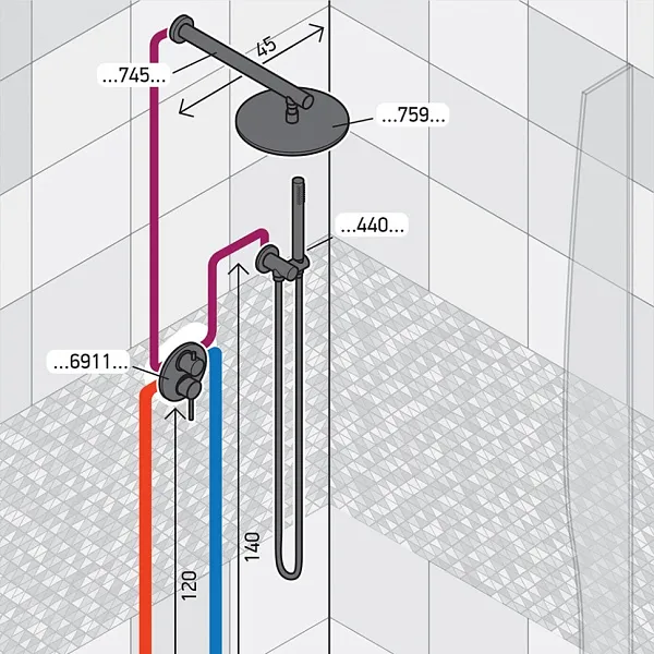 Душевой комплект PAINI Viva Style P4YOSET26911SH фото 5