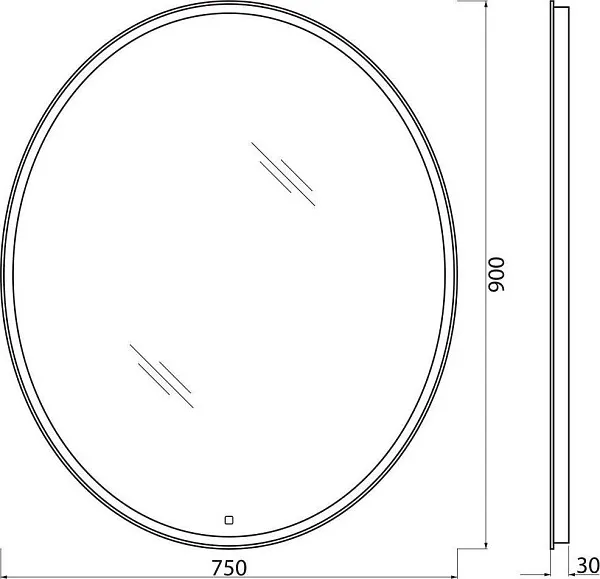 Зеркало BelBagno 75x90 SPC-VST-750-900-LED-TCH с подсветкой фото 9