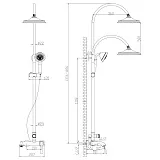 Душевая стойка Lemark Intense LM5662C со смесителем фото 2