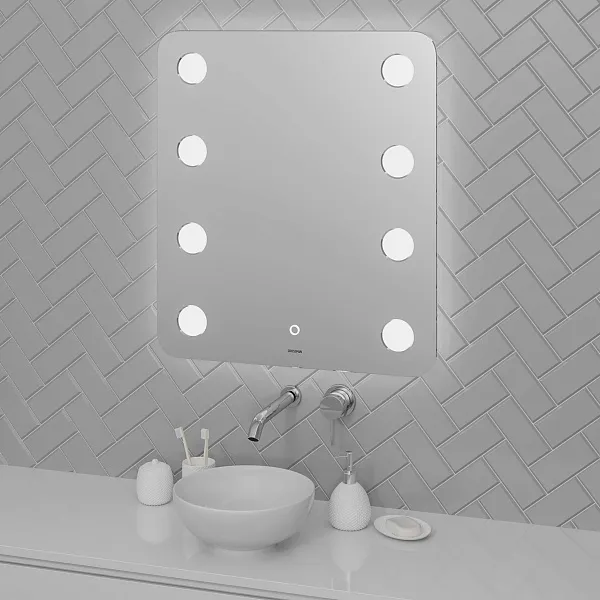 Зеркало Grossman Neon 70x80 147080 с подсветкой фото 2