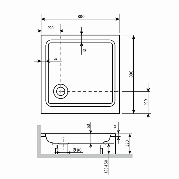 Душевой поддон RGW Classic 16180188-11 фото 3