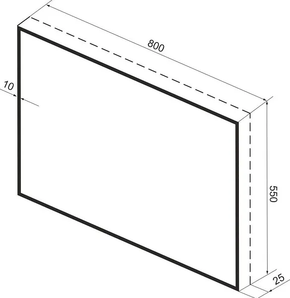 Зеркало Wellsee 7 Rays' Spectrum 80x55 см 172200930 c подсветкой за полотном фото 10