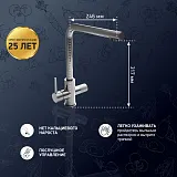 Смеситель для кухонной мойки PAINI Primavera PRCR6433VEB90 фото 2