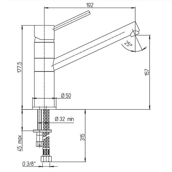 Смеситель для кухонной мойки PAINI Cox 78CR573KM фото 5
