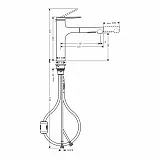 Смеситель Hansgrohe Zesis M38 74801800 для кухонной мойки фото 2