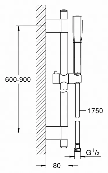 Душевой гарнитур Grohe Grandera 26038000 фото 2